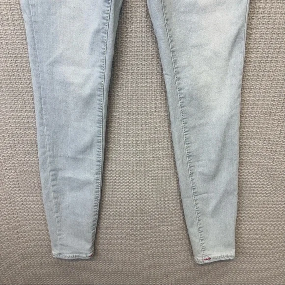 NWT True Religion Halle Jeans Women 26 High Rise Super Skinny Pink Stitching - Picture 7 of 12